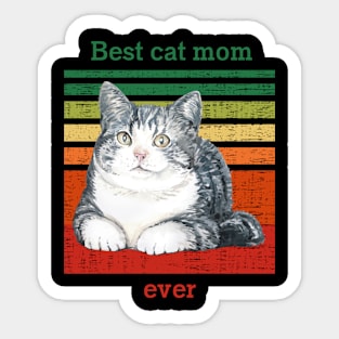 Cat t shirt - Best cat dad ever Sticker